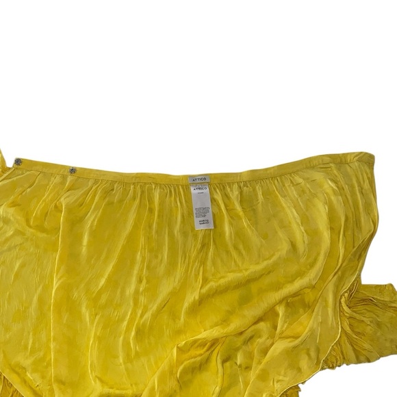 ATTICO Asymmetric Jacquard Ruffle yellow skirt - Picture 5 of 10